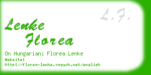 lenke florea business card